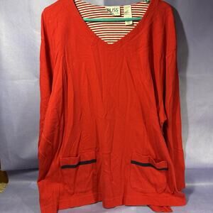 Vintage 80s 90s Russ Sweater Size 22/24 W Christmas Retro Red V3